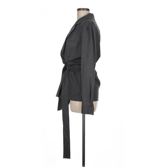 Ralph Lauren Women’s Belted Stretch Wool Flannel Wrap Top Cardigan Jacket 6 NWT - Picture 9 of 12